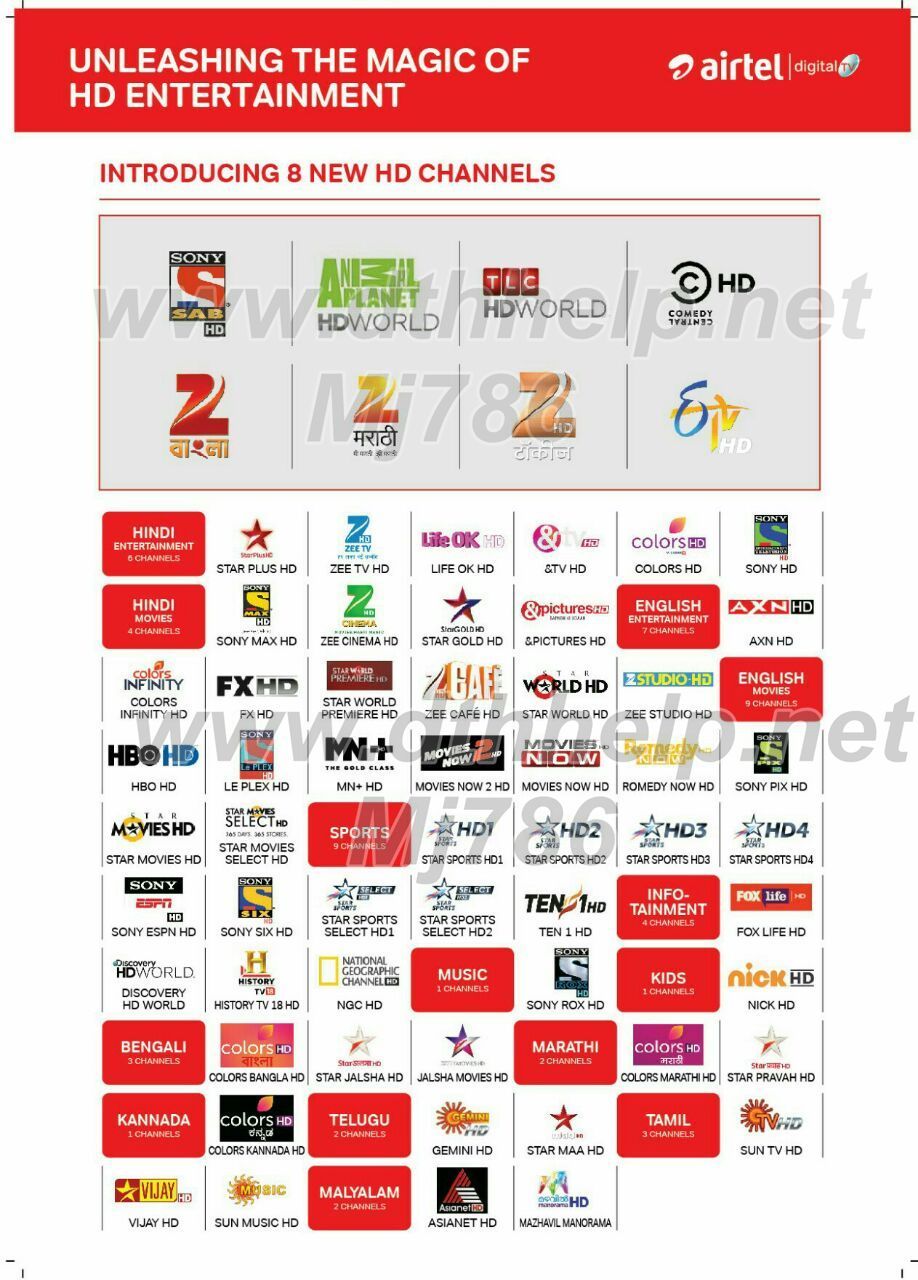Introducing 8 New HD channels on Airtel Digital TV HD – dthhelp for dth  news and dth updates