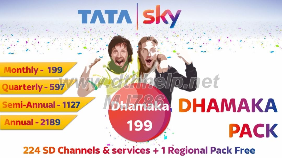 Tatasky to Launch New Pack “Dhamaka” at 199rs – dthhelp for dth news and dth  updates