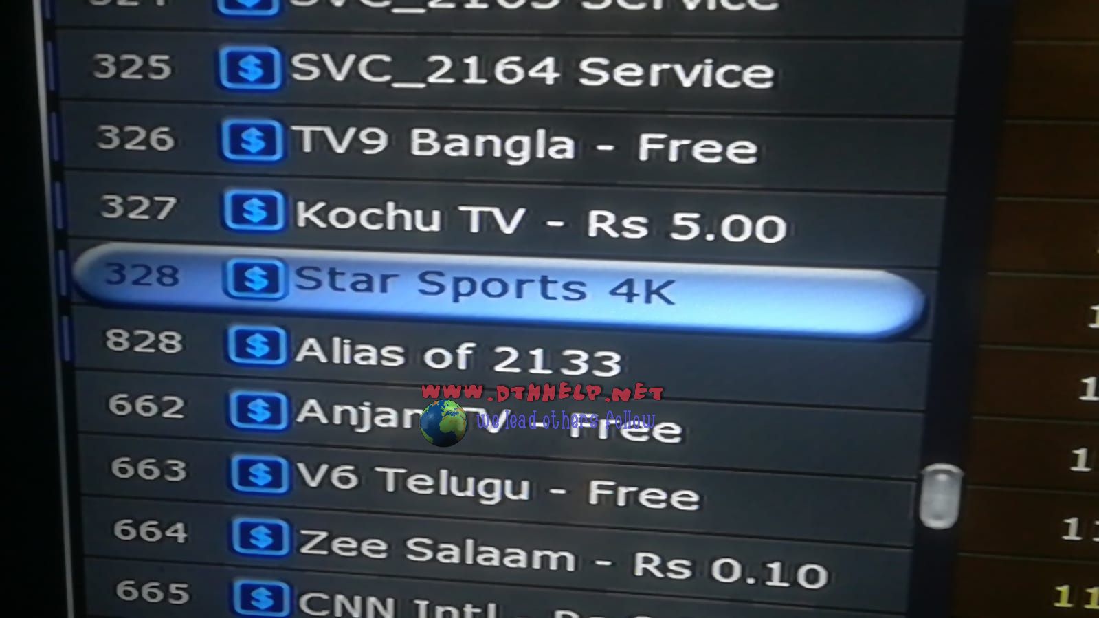 Star Sports 4K channel list